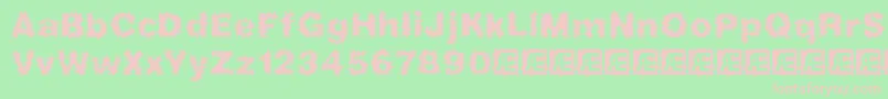 Fonte FrizzedBrk – fontes rosa em um fundo verde
