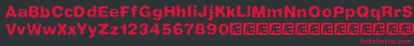 FrizzedBrk Font – Red Fonts on Black Background