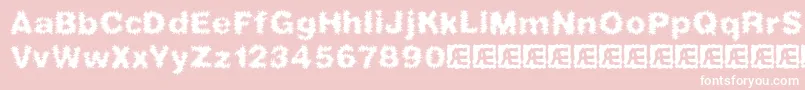 FrizzedBrk Font – White Fonts on Pink Background