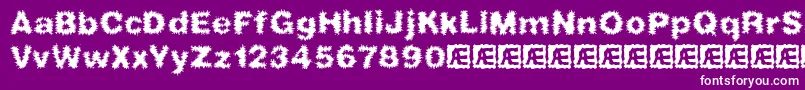 FrizzedBrk Font – White Fonts on Purple Background