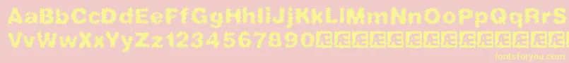 FrizzedBrk Font – Yellow Fonts on Pink Background