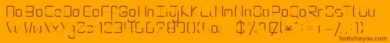 Radius Font – Brown Fonts on Orange Background