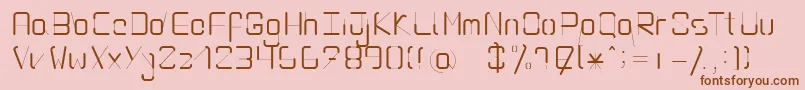 Radius Font – Brown Fonts on Pink Background