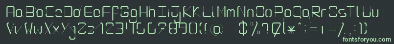 Radius Font – Green Fonts on Black Background