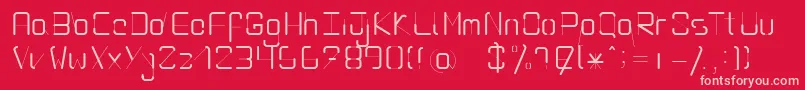 Radius Font – Pink Fonts on Red Background