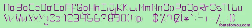 Radius Font – Purple Fonts on Green Background