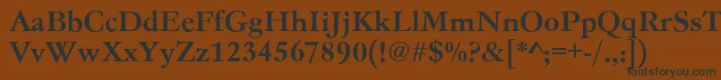 Garamondno4teemed Font – Black Fonts on Brown Background