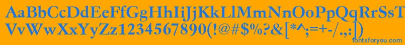 Garamondno4teemed Font – Blue Fonts on Orange Background