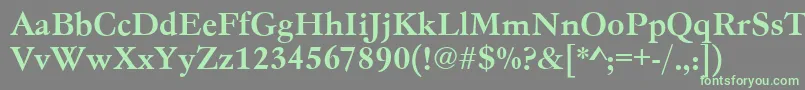Garamondno4teemed Font – Green Fonts on Gray Background