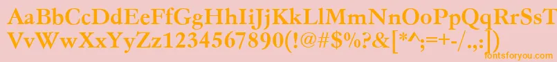 Garamondno4teemed Font – Orange Fonts on Pink Background