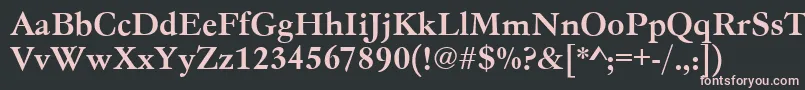 Garamondno4teemed Font – Pink Fonts on Black Background