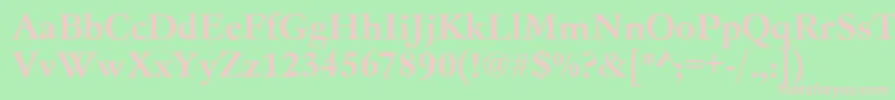 Garamondno4teemed Font – Pink Fonts on Green Background