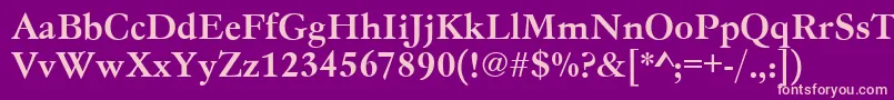 Garamondno4teemed Font – Pink Fonts on Purple Background