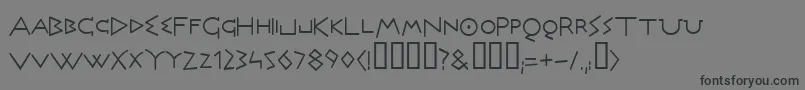 フォントOlymrg ffy – 黒い文字の灰色の背景
