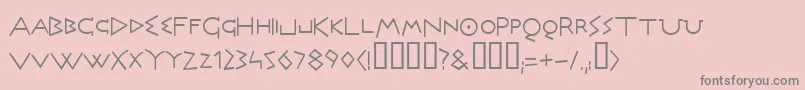フォントOlymrg ffy – ピンクの背景に灰色の文字