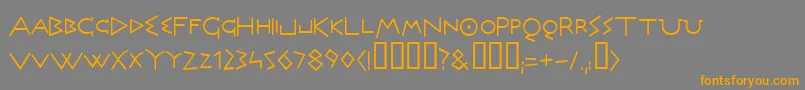 Olymrg ffy Font – Orange Fonts on Gray Background