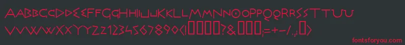 Olymrg ffy Font – Red Fonts on Black Background
