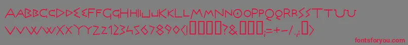 Olymrg ffy Font – Red Fonts on Gray Background