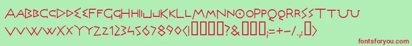 Olymrg ffy Font – Red Fonts on Green Background