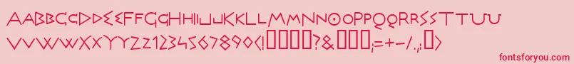 Olymrg ffy Font – Red Fonts on Pink Background