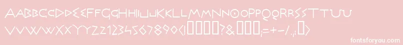 フォントOlymrg ffy – ピンクの背景に白い文字