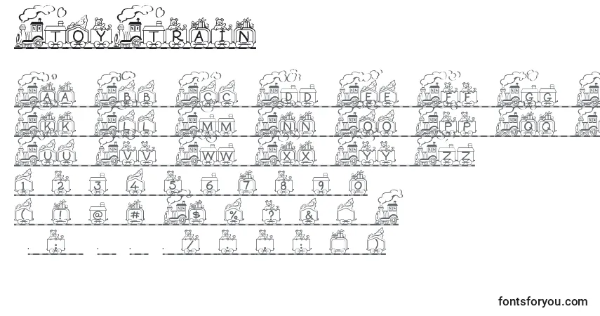 ToyTrain Font – alphabet, numbers, special characters