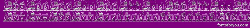 ToyTrain Font – Green Fonts on Purple Background