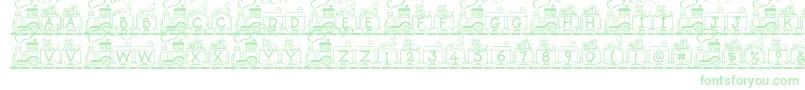 Шрифт ToyTrain – зелёные шрифты