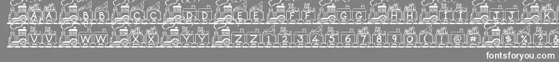 ToyTrain Font – White Fonts on Gray Background