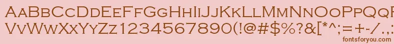 CopperplateGothicLight Font – Brown Fonts on Pink Background