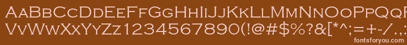 CopperplateGothicLight Font – Pink Fonts on Brown Background