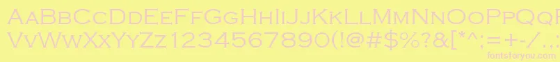 CopperplateGothicLight Font – Pink Fonts on Yellow Background
