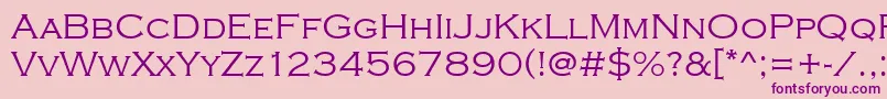 CopperplateGothicLight Font – Purple Fonts on Pink Background
