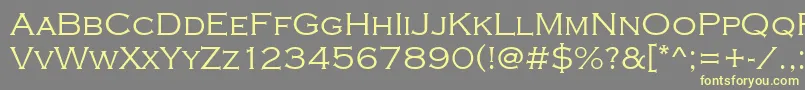 CopperplateGothicLight Font – Yellow Fonts on Gray Background