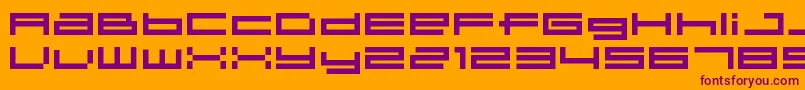 04b 31  Font – Purple Fonts on Orange Background