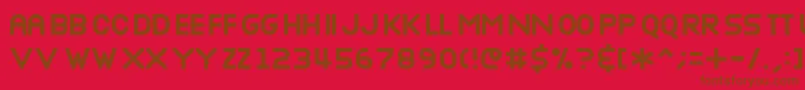Weitere Informationen zur Nottb-Schriftart Nottb-Schriftart – Braune Schriften auf rotem Hintergrund