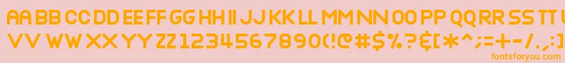 Nottb Font – Orange Fonts on Pink Background