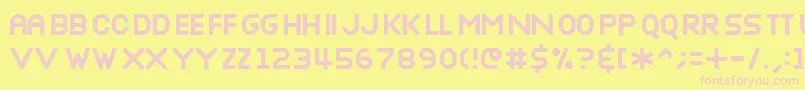 Nottb Font – Pink Fonts on Yellow Background