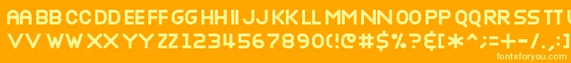 Nottb Font – Yellow Fonts on Orange Background