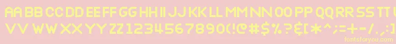 Nottb Font – Yellow Fonts on Pink Background