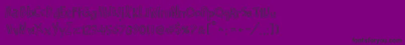 Cartoon2Package Font – Black Fonts on Purple Background