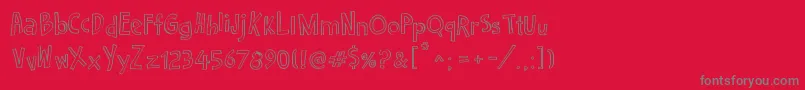 Cartoon2Package Font – Gray Fonts on Red Background