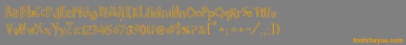 Cartoon2Package Font – Orange Fonts on Gray Background