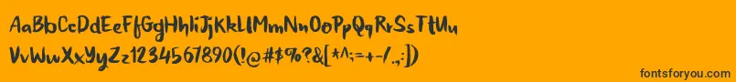 Шрифт HoneyvoidDemo – чёрные шрифты на оранжевом фоне