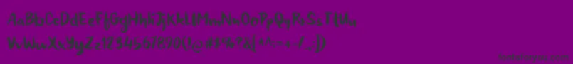 フォントHoneyvoidDemo – 紫の背景に黒い文字