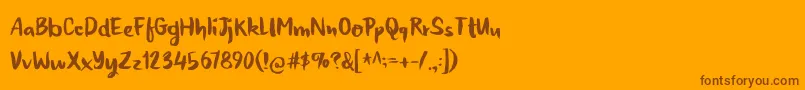 HoneyvoidDemo Font – Brown Fonts on Orange Background