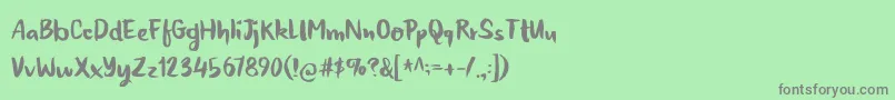 HoneyvoidDemo Font – Gray Fonts on Green Background