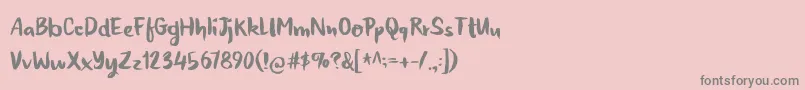 フォントHoneyvoidDemo – ピンクの背景に灰色の文字