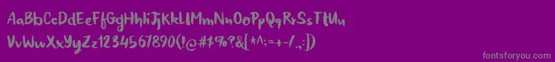 HoneyvoidDemo Font – Gray Fonts on Purple Background