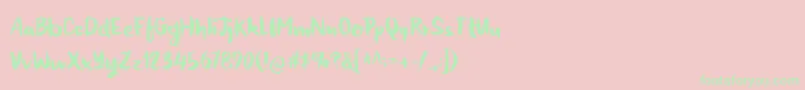 HoneyvoidDemo Font – Green Fonts on Pink Background